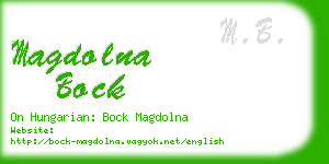 magdolna bock business card